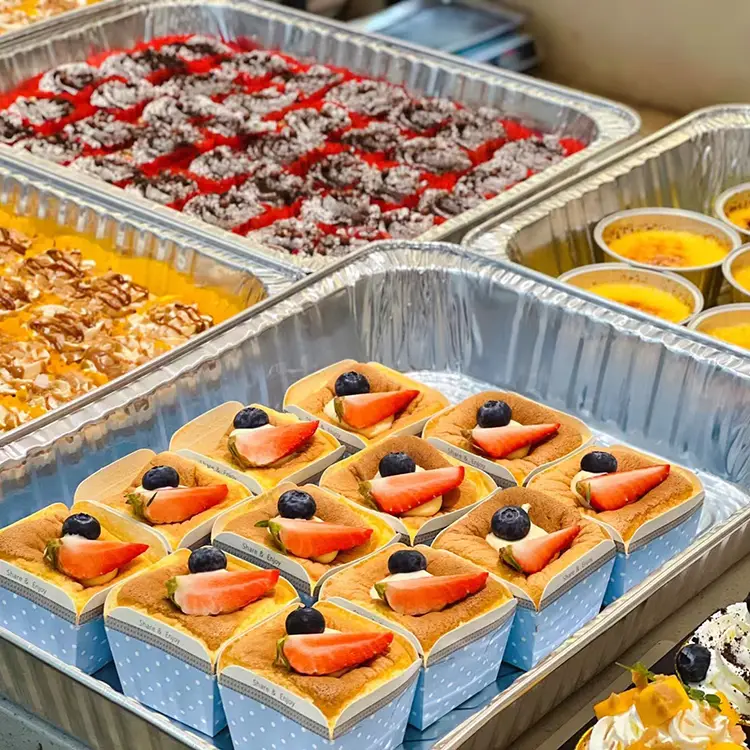 ظروف فویل آلومینیومی نقره ای با ظرفیت بزرگ ظروف بزرگ