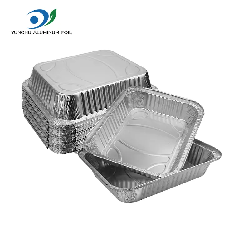 صفحات کباب کباب با ظرفیت بزرگ ظروف فویل آلومینیومی نقره ای صفحات کباب کباب با ظرفیت بزرگ ظروف فویل آلومینیومی نقره ای