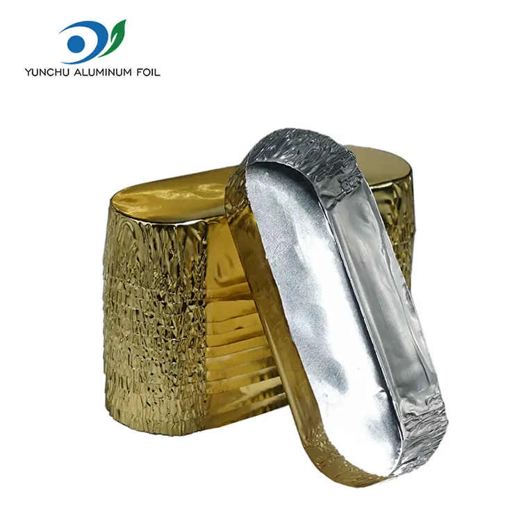 ظروف فویل آلومینیومی نقره ای کوچک بسته بندی بیضی کوچک ظروف فویل آلومینیومی نقره ای کوچک بسته بندی بیضی کوچک