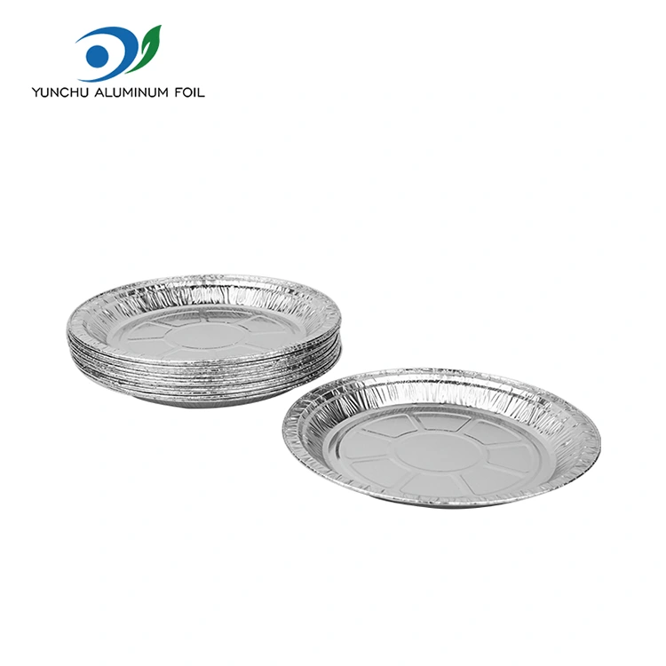ظروف فویل آلومینیومی پیتزا سرخ شده هوا دور ظروف فویل آلومینیومی پیتزا سرخ شده هوا دور
