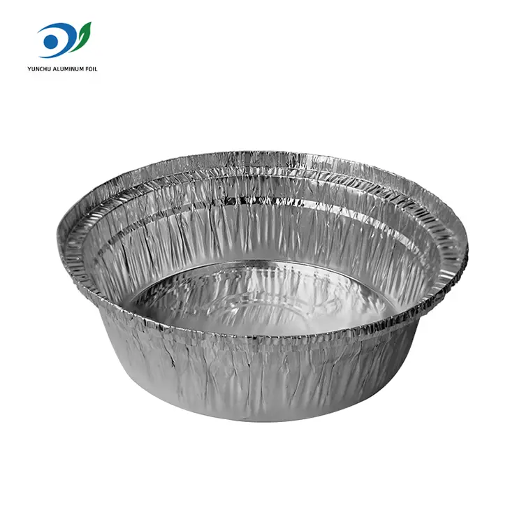 ظروف فویل آلومینیومی نقره ای سرخ کننده هوا گرد