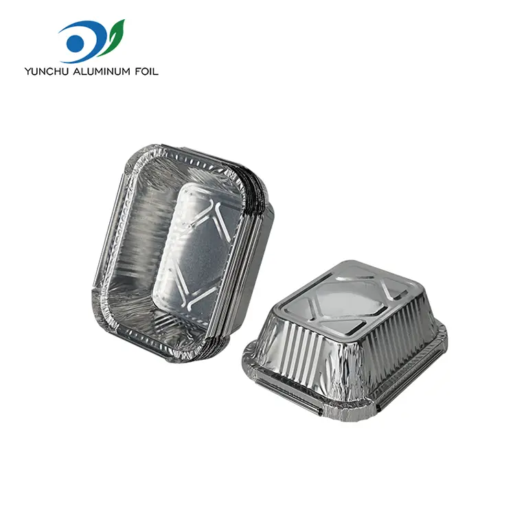 ظروف فویل آلومینیوم نقره ای مستطیل شکل