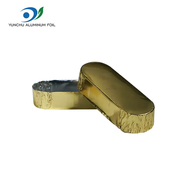 ظروف فویل آلومینیومی نقره ای کوچک بسته بندی بیضی کوچک