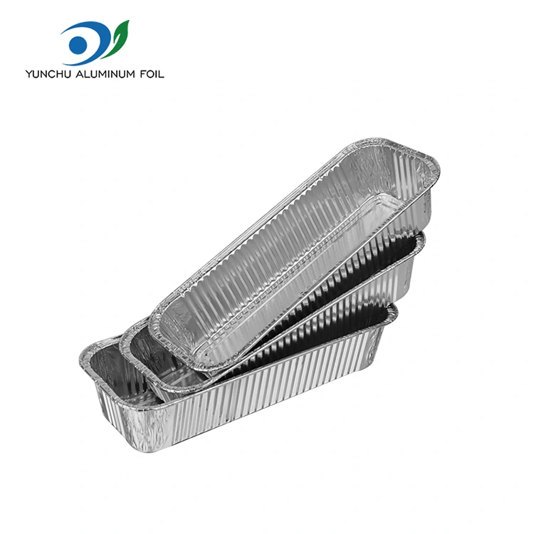 ظروف فویل آلومینیومی مستطیل شکل نقره ای