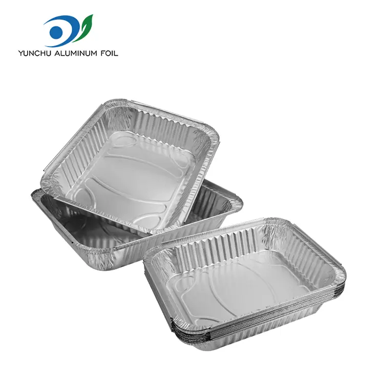 صفحات کباب کباب با ظرفیت بزرگ ظروف فویل آلومینیومی نقره ای