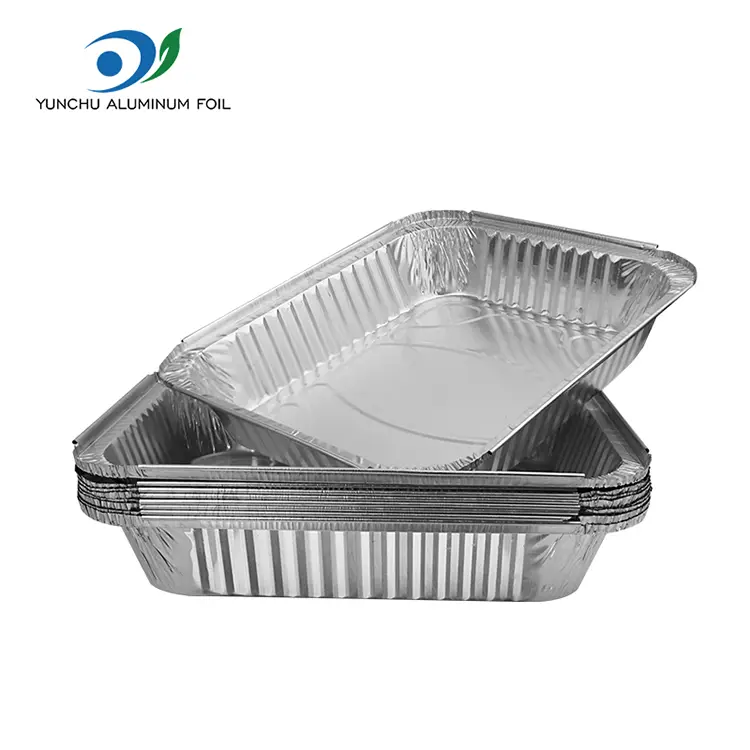 صفحات کباب کباب با ظرفیت بزرگ ظروف فویل آلومینیومی نقره ای