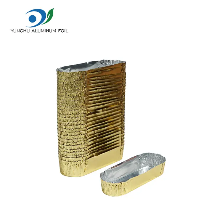 ظروف فویل آلومینیومی نقره ای کوچک بسته بندی بیضی کوچک