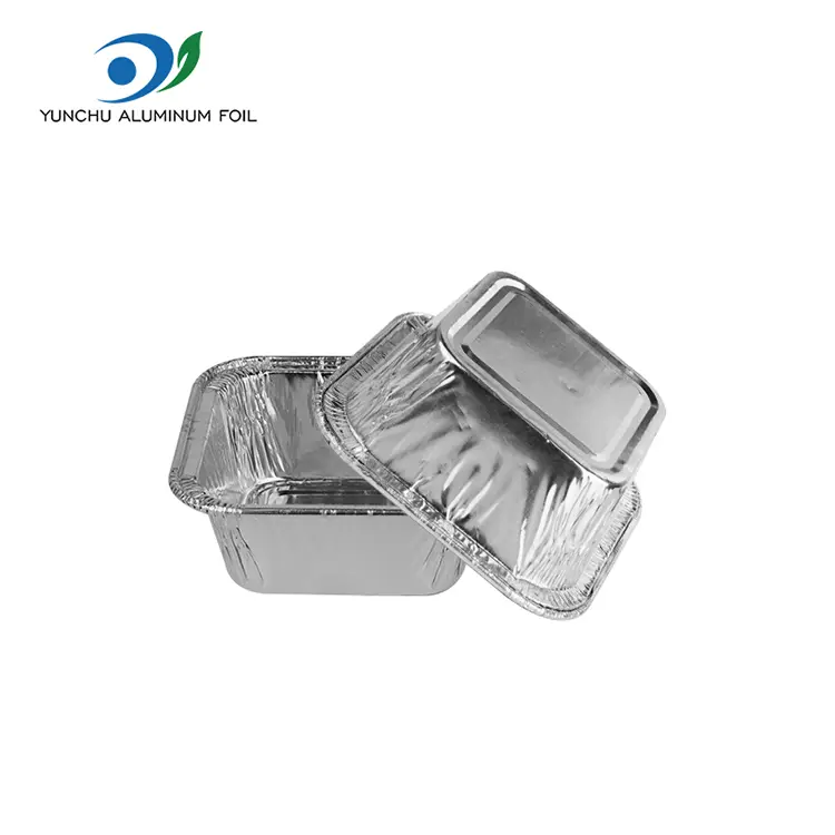 ظروف فویل آلومینیومی فویل فویل نقره ای سرخ شده هوا مربع
