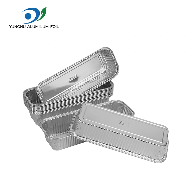 ظروف فویل آلومینیومی مستطیل شکل نقره ای