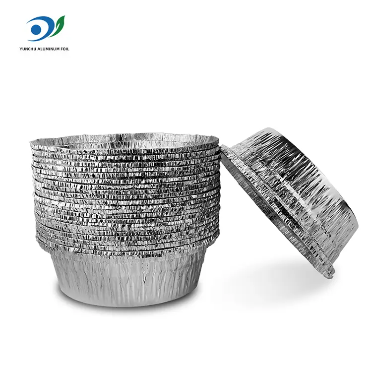 ظروف فویل آلومینیومی نقره ای سرخ کننده هوا گرد