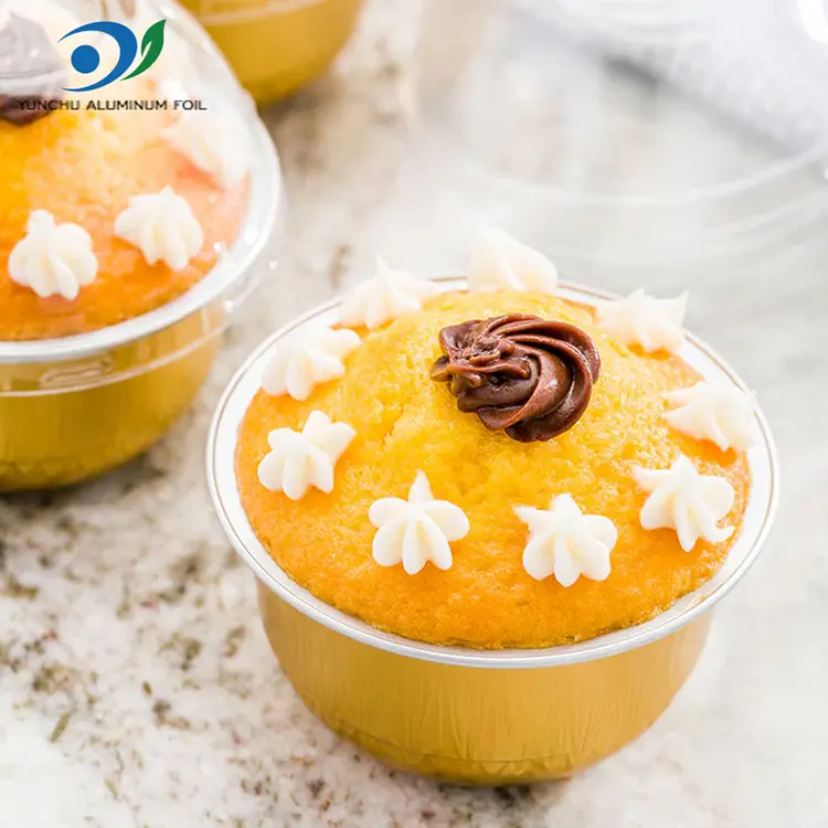 ظروف فویل آلومینیومی صاف گرد رنگی گرد شده