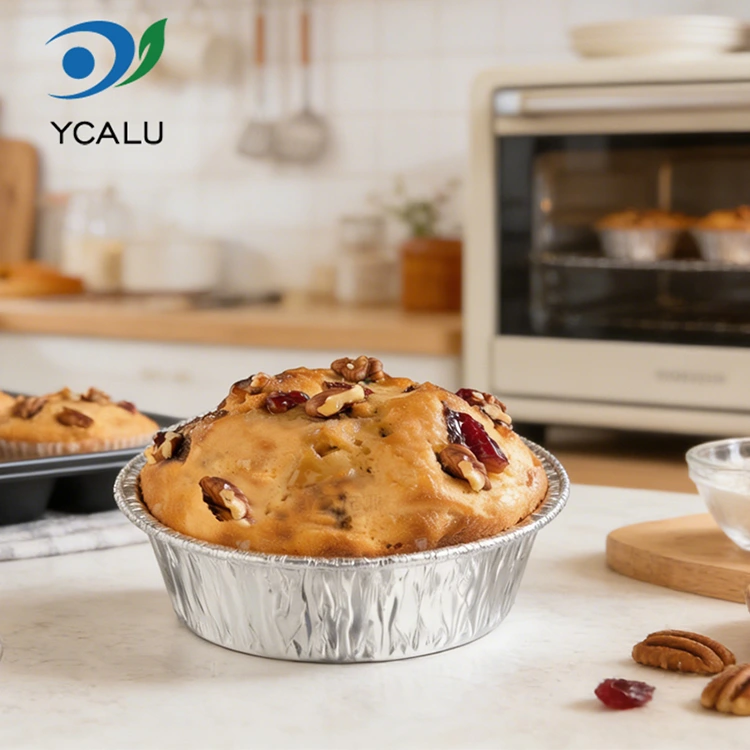 ظروف غذای فویل آلومینیومی نقره ای سرخ کن یکبار مصرف پخت