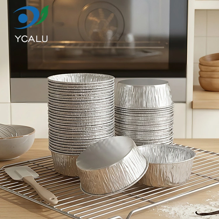 سینی کیک یکبار مصرف پخت ظروف غذای فویل آلومینیومی نقره ای