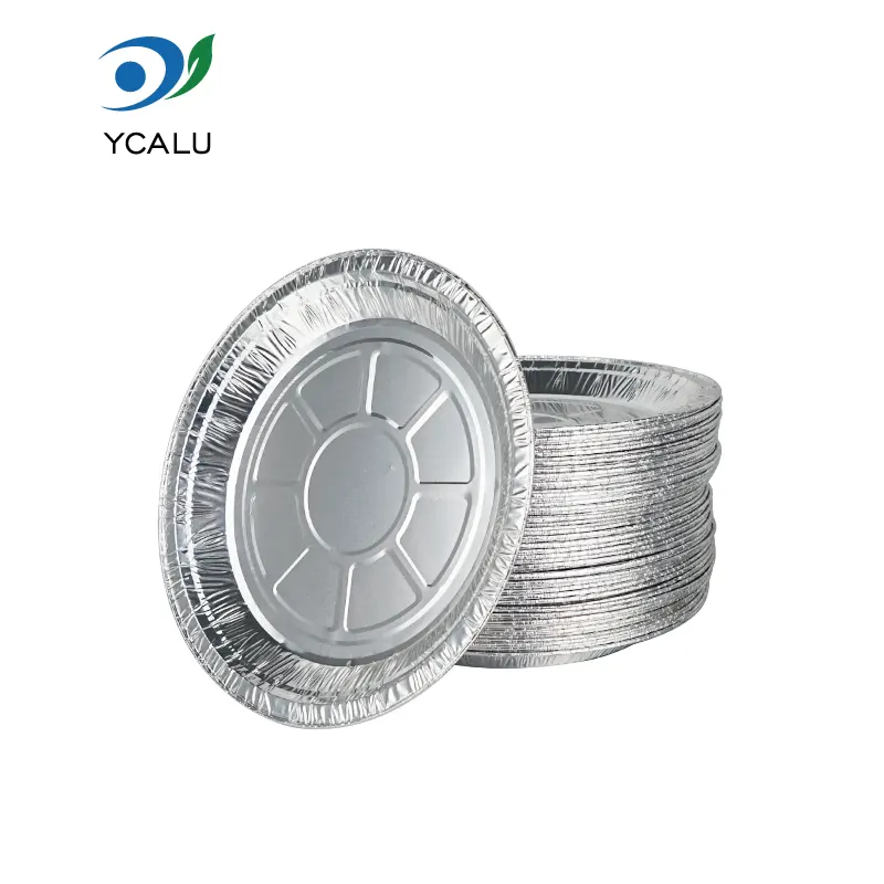 سرخ کن دیسکی یکبار مصرف ظروف غذای فویل آلومینیومی نقره ای