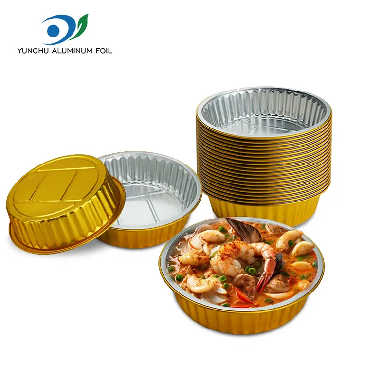 یکبار مصرف گراتین گلدن آلومینیوم دور آلومینیومی