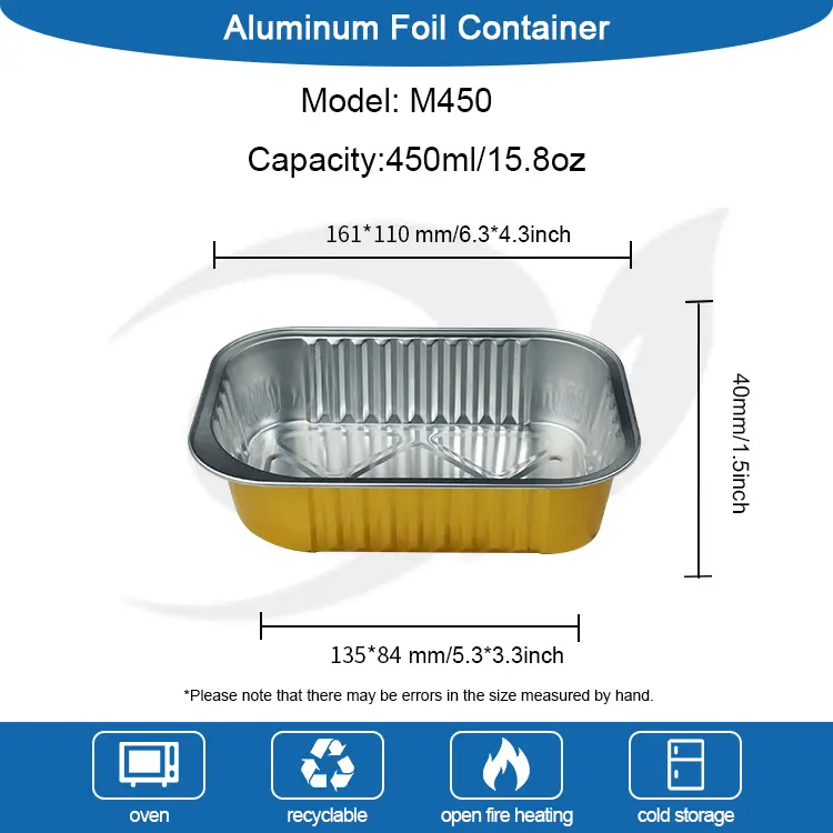 ظروف فویل آلومینیومی مستطیل یکبار مصرف یکبار مصرف