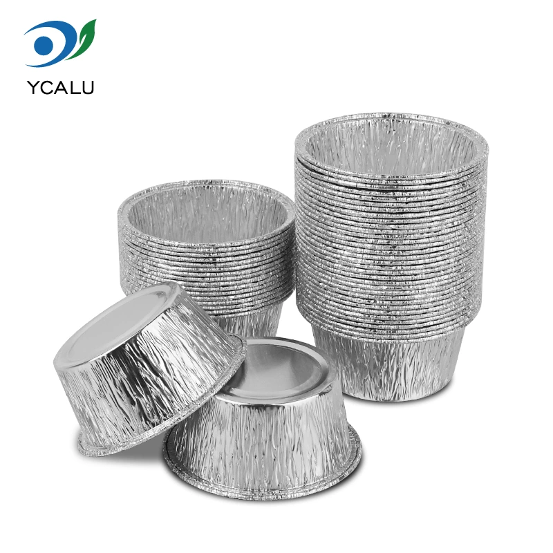 سینی کیک گرد یکبار مصرف ظروف فویل آلومینیومی نقره ای