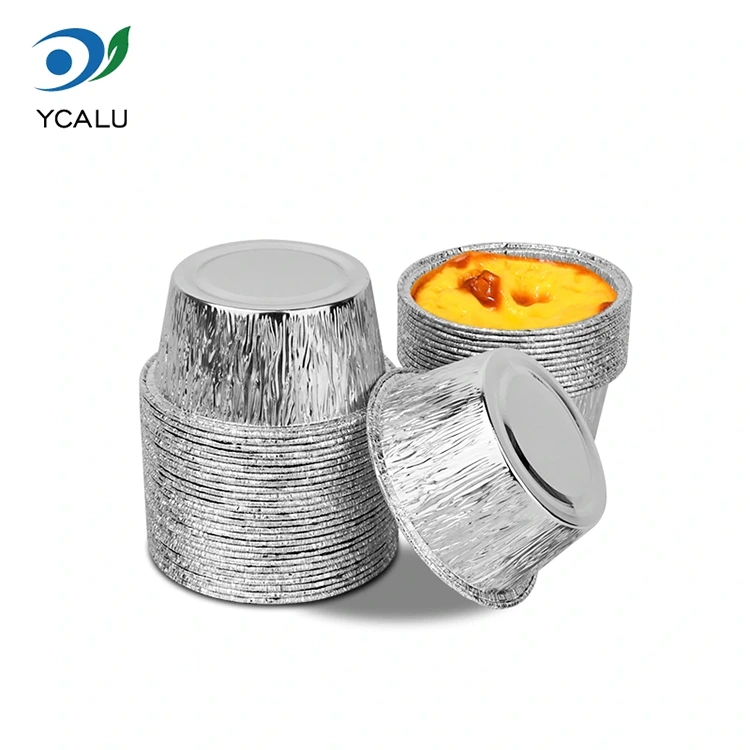 سینی کیک گرد یکبار مصرف ظروف فویل آلومینیومی نقره ای