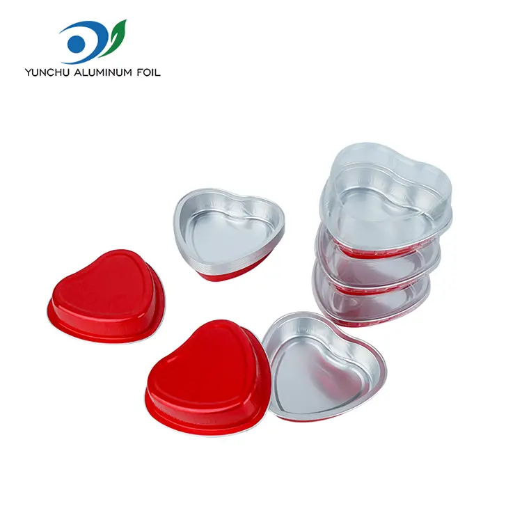 ظروف فویل آلومینیومی پخت کیک قلب شکل ظروف فویل آلومینیومی پخت کیک قلب شکل