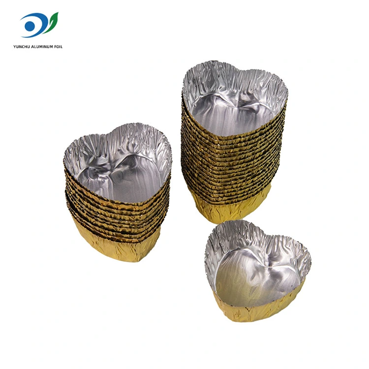 ظرف فویل آلومینیومی نقره ای شکل قلب به شکل قلب