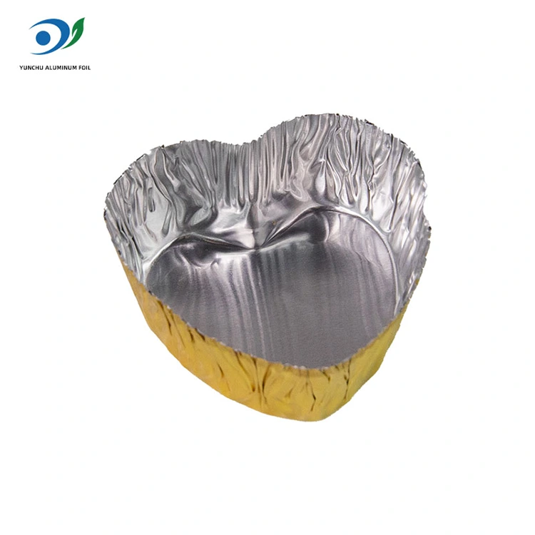 ظرف فویل آلومینیومی نقره ای شکل قلب به شکل قلب