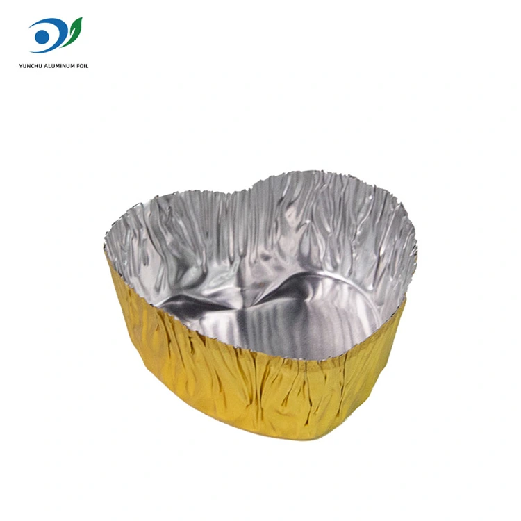 ظرف فویل آلومینیومی نقره ای شکل قلب به شکل قلب