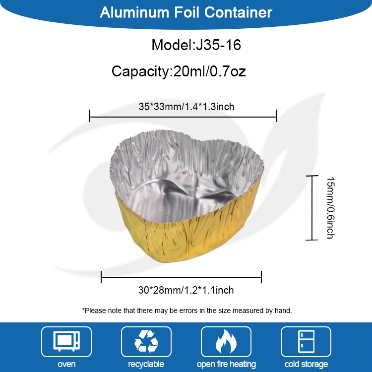 ظرف فویل آلومینیومی نقره ای شکل قلب به شکل قلب