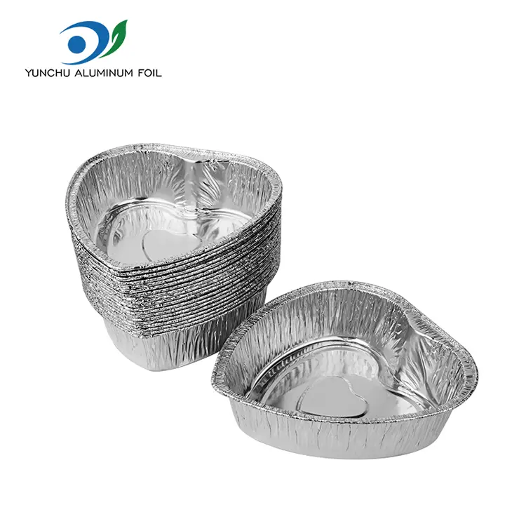 ظروف فویل آلومینیومی کیک غذای آماده به شکل قلب شکل