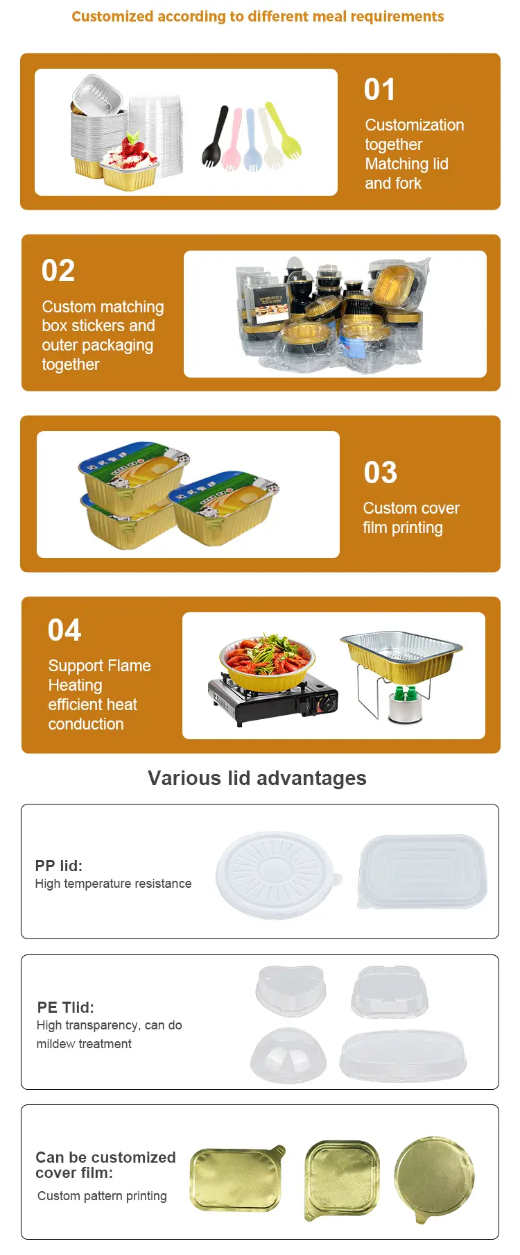 Round color baking Smoothwall Aluminum Foil Containers