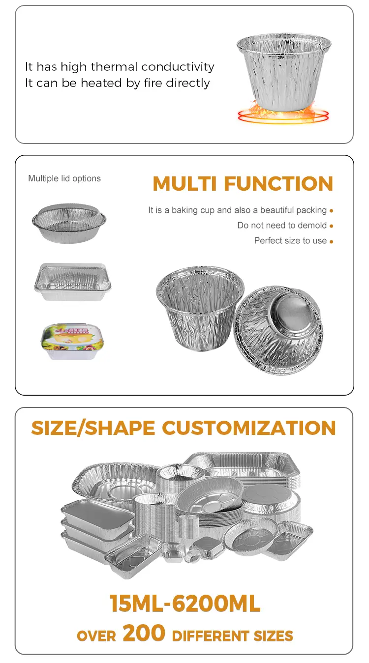 Air Fryer Cake Mold Round Aluminum Foil Baking Pan Disposable