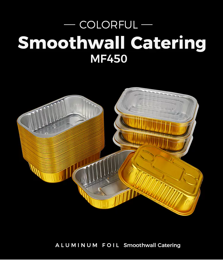 Eco Friendly Disposable Square Foil Containers For Food Industry