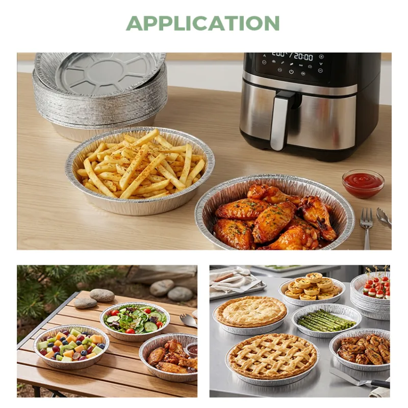 Disposable Silver Aluminum Foil Containers for Baking