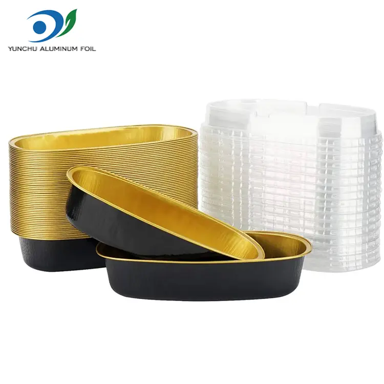 ظروف فویل آلومینیومی صاف رنگ بیضی ظروف فویل آلومینیومی صاف رنگ بیضی