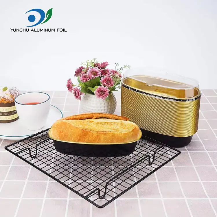 ظروف فویل آلومینیومی صاف رنگ بیضی