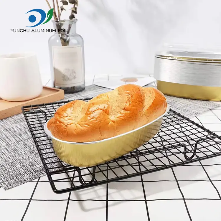 ظروف فویل آلومینیومی صاف رنگ بیضی