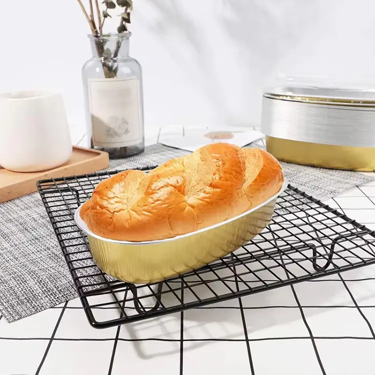 ظروف فویل آلومینیومی صاف رنگ بیضی