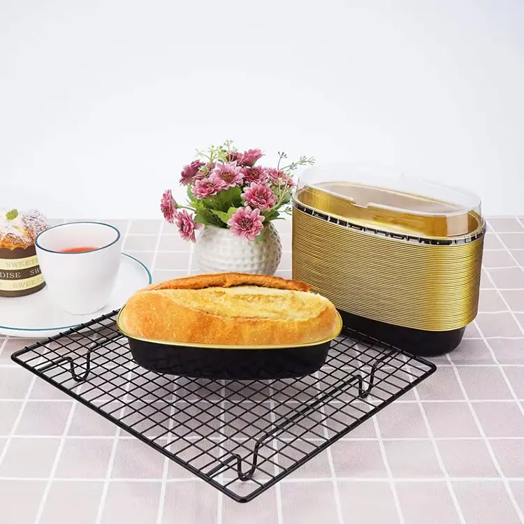 ظروف فویل آلومینیومی صاف رنگ بیضی