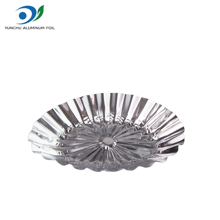 ظرف توری بیضی توری فویل آلومینیومی نقره ای تارت کانتینر