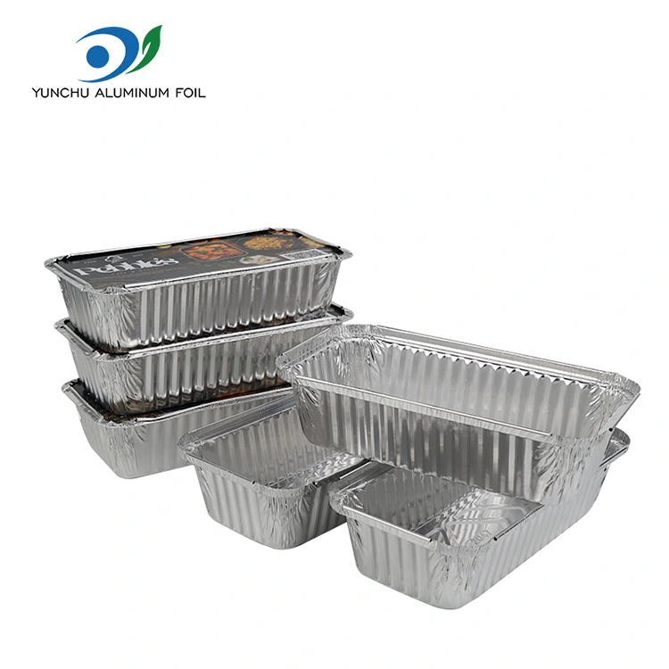 ظروف فویل آلومینیومی نقره ای مستطیل مستطیل