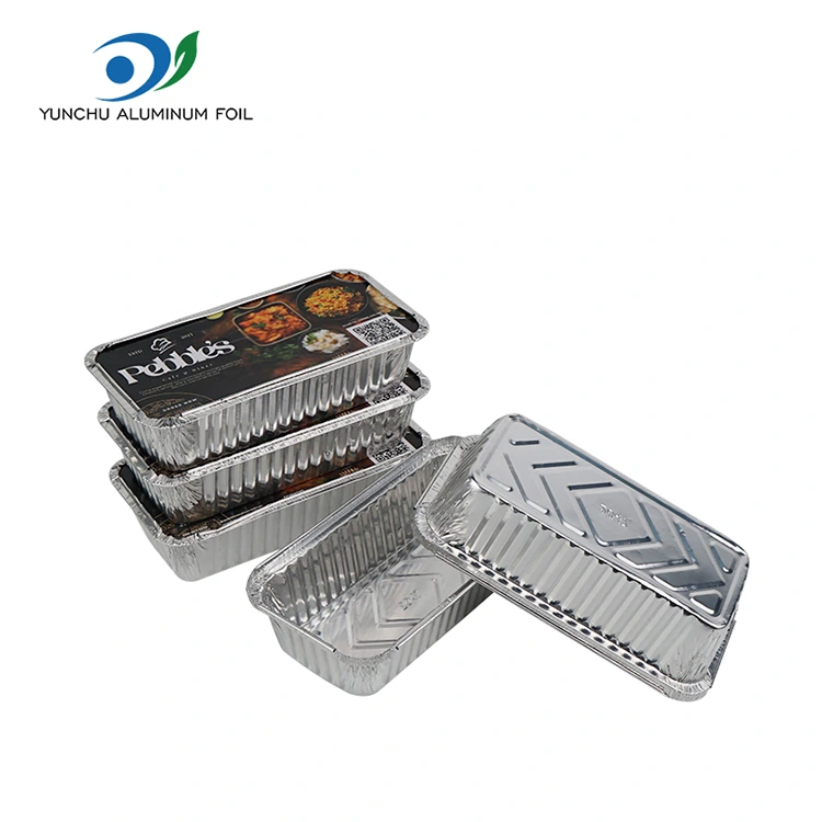 ظروف فویل آلومینیومی نقره ای مستطیل مستطیل