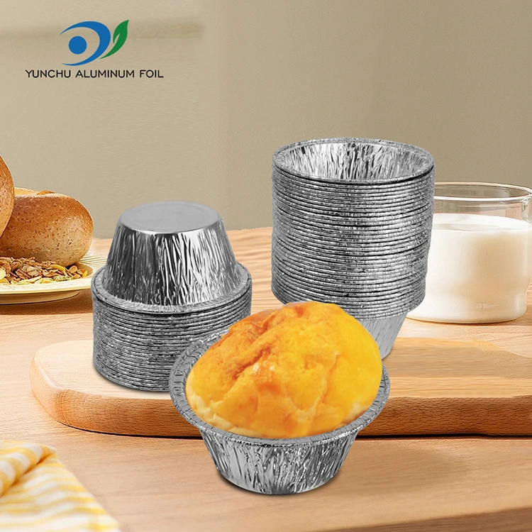 کیک پخت گرد ظرف فویل آلومینیومی نقره ای