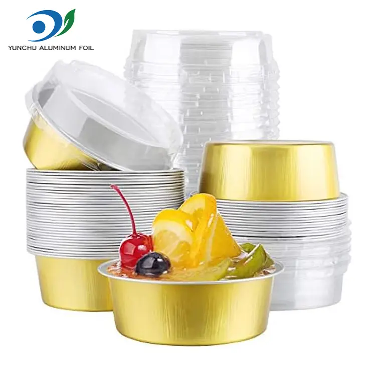 فنجان های کیک پخت گرد با دیوارهای صاف ظروف فویل
