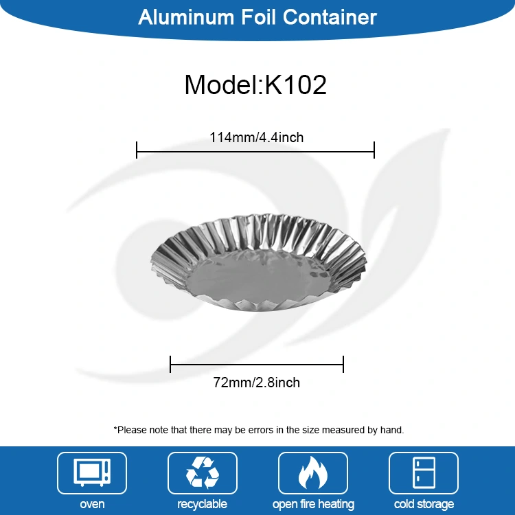 قلع کیک پخت گرد با ظرف فویل آلومینیومی نقره ای