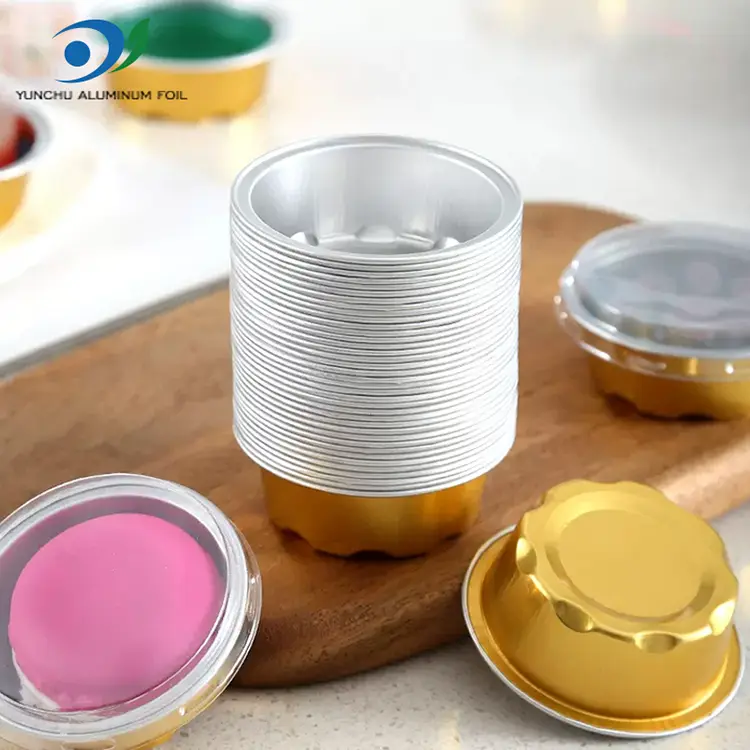 قالبهای پخت گرد ظروف فویل آلومینیومی صاف و صاف