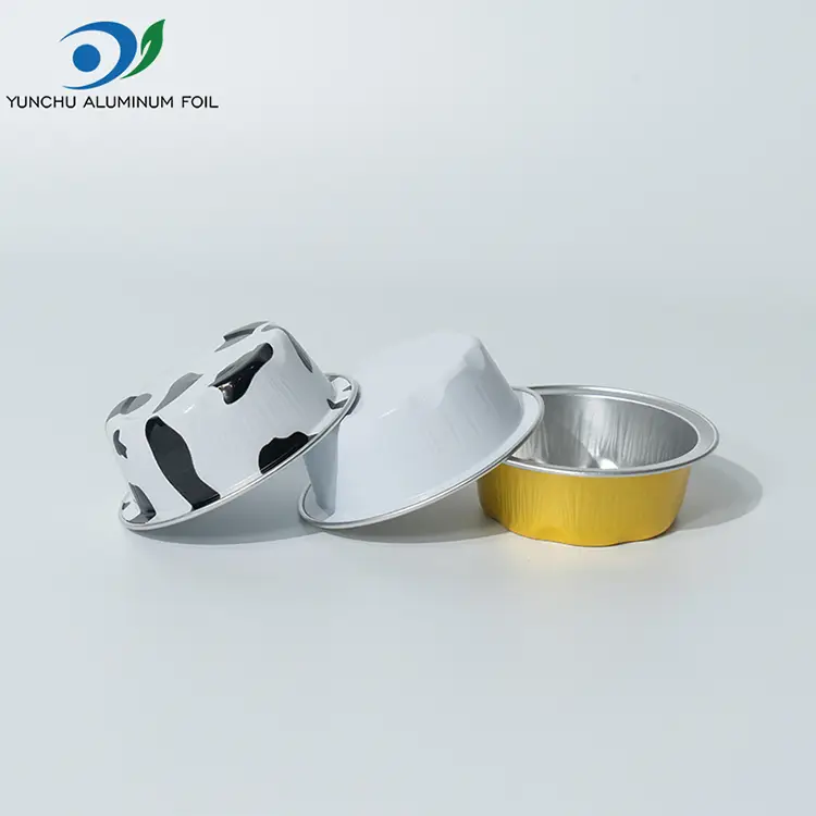 قالبهای پخت گرد ظروف فویل آلومینیومی صاف و صاف