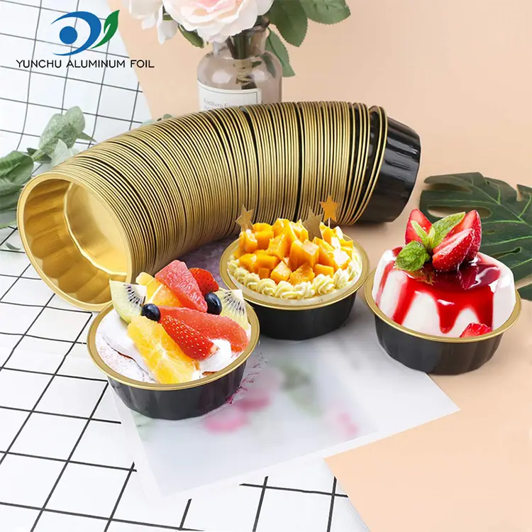 کاسه گرد برای ظروف فویل آلومینیومی دسر صاف
