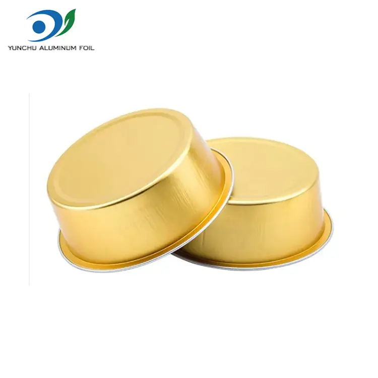 ظروف فویل آلومینیومی صاف و پخت رنگ گرد