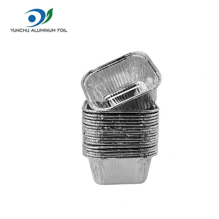 ورق پخت مربع ظروف فویل آلومینیومی نقره ای هوا سرخ شده