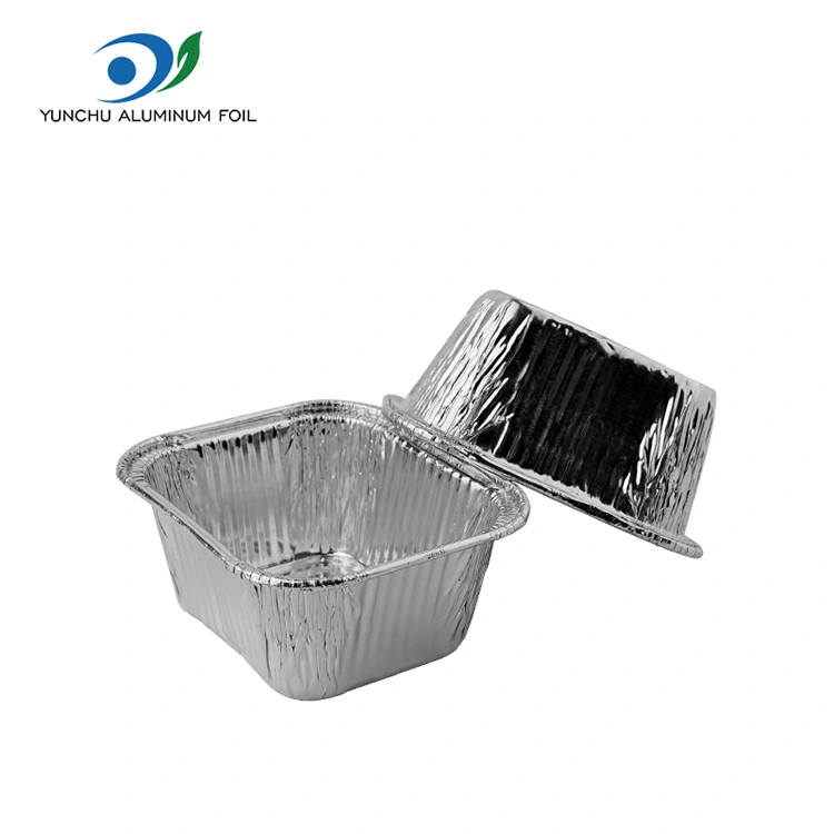 ورق پخت مربع ظروف فویل آلومینیومی نقره ای هوا سرخ شده