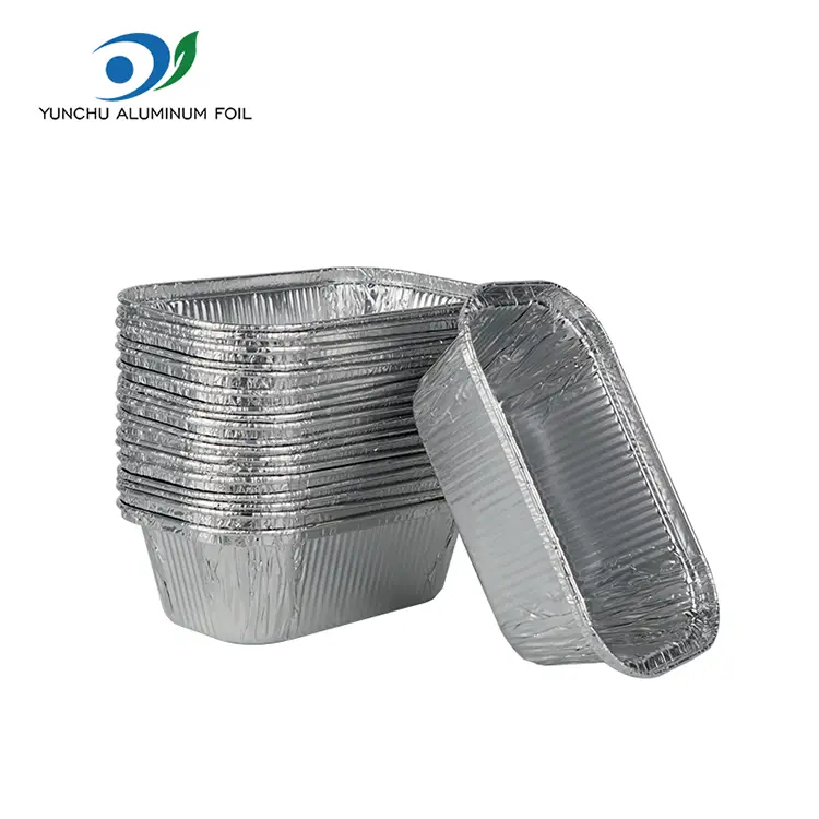 ظروف فویل آلومینیومی نقره ای کیک مربع